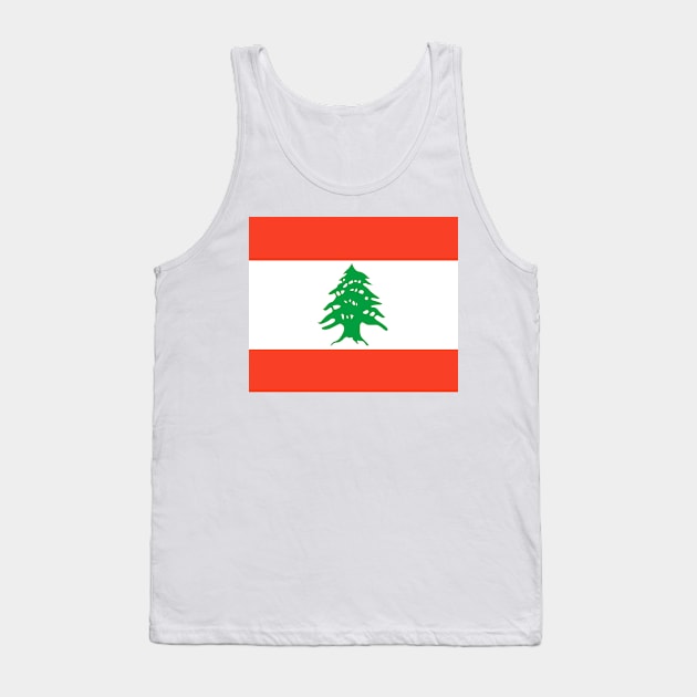 Lebanon Flag Tank Top by flag for all